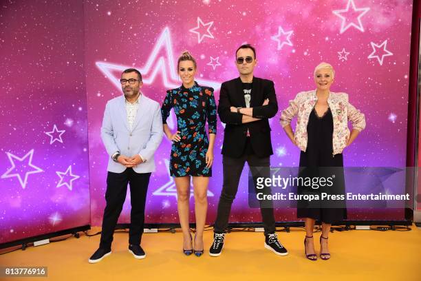 Jorge Javier Vazquez, Edurne, Risto Mejide and Eva Hache attend the 'Got Talent' photocall at Coliseum theatre on July 12, 2017 in Madrid, Spain.