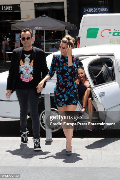 Edurne , Risto Mejide and Eva Hache attends the 'Got Talent' photocall at Coliseum theatre on July 12, 2017 in Madrid, Spain.