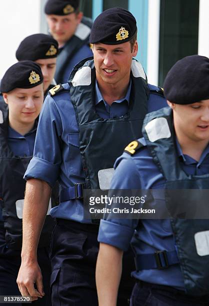 Prince William trains with the Royal Navy at Britannia Royal Naval college June 3, 2008 in Dartmouth, England. The prince is spending the next two...