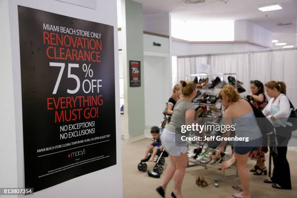 Renovation Clearance Sale inside Macy's Department News