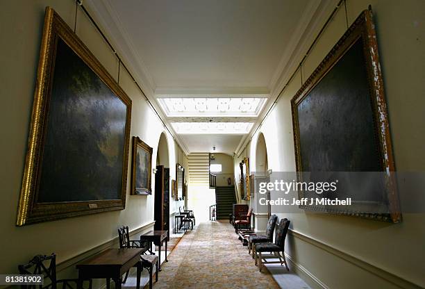 Portraits hang in the Gallery landing of Dumfries House, June 3, 2008 in Cumnock, Scotland. Dumfries House will open its doors to the public on June...