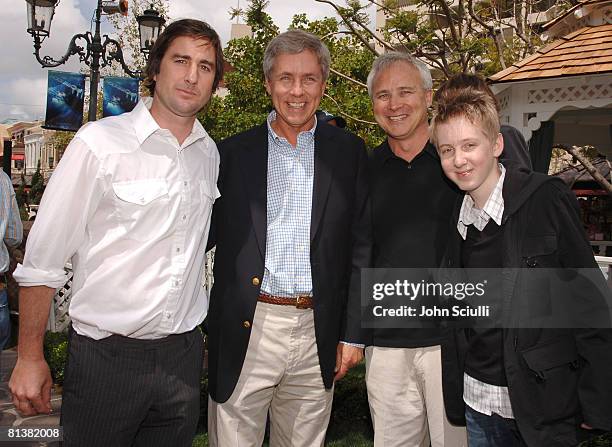 Luke Wilson, Carl Hiaasen, novelist, Wil Shriner, director, and Dean Collins