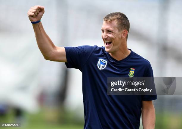 Chris Morris of South Africa during a nets session at Trent Bridge on July 13, 2017 in Nottingham, England.