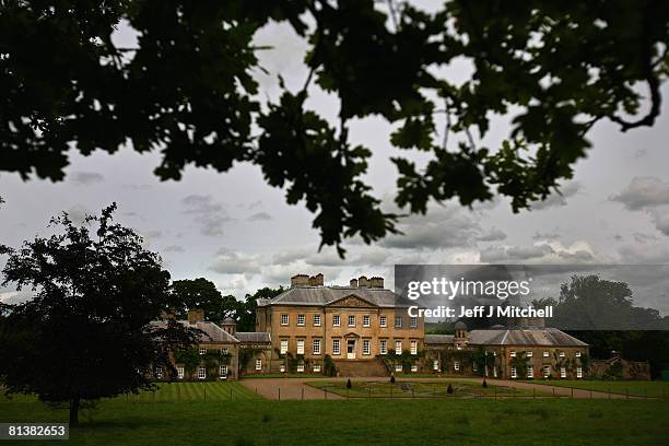 The garden spreads out in front of Dumfries House, one of Robert and John Adam's important Georgian masterpieces, June 3, 2008 in Cumnock, Scotland....