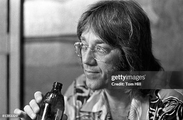 Keyboardist Ray Manzarek, formerly of The Doors, is interviewed after performing at Richards' Rock Club on May 18, 1974 in Atlanta, Georgia.