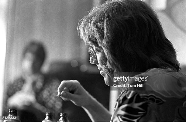 Keyboardist Ray Manzarek, formerly of The Doors, is interviewed after performing at Richards' Rock Club on May 18, 1974 in Atlanta, Georgia.