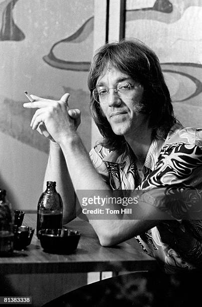 Keyboardist Ray Manzarek, formerly of The Doors, is interviewed after performing at Richards' Rock Club on May 18, 1974 in Atlanta, Georgia.