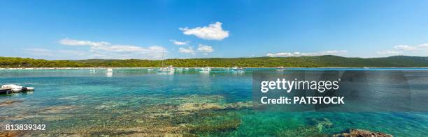 yachts in sakarun bay - sakarun bildbanksfoton och bilder