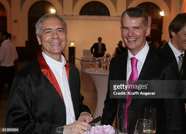Professor Doctor Hermann Reichenspurner and Professor John Neumeier, director Hamburg ballet,attend the Charity Gala 'Heart In Center' on June 3,...