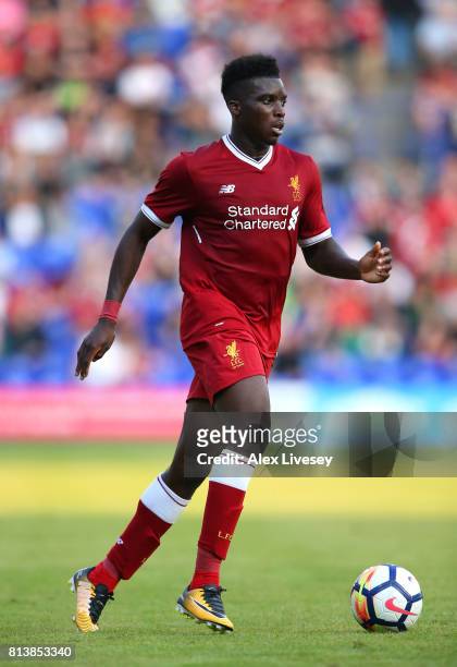 Sheyi Ojo of Liverpool during a pre-season friendly match between Tranmere Rovers and Liverpool at Prenton Park on July 12, 2017 in Birkenhead,...