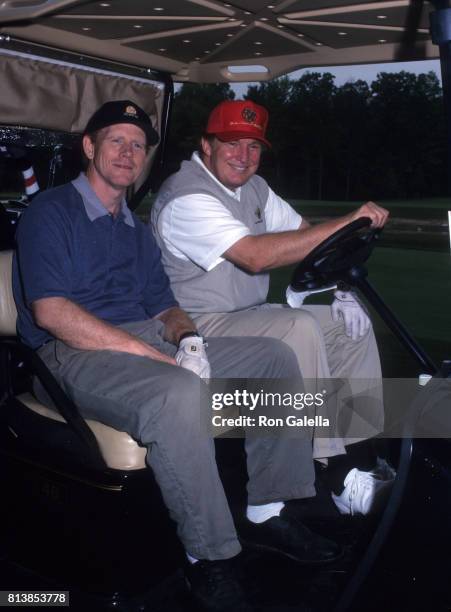 Donald Trump attends Trump National Golf Club Grand Opening on July 27, 2002 at Briarcliff Manor in Pleasantville, New Jersey.