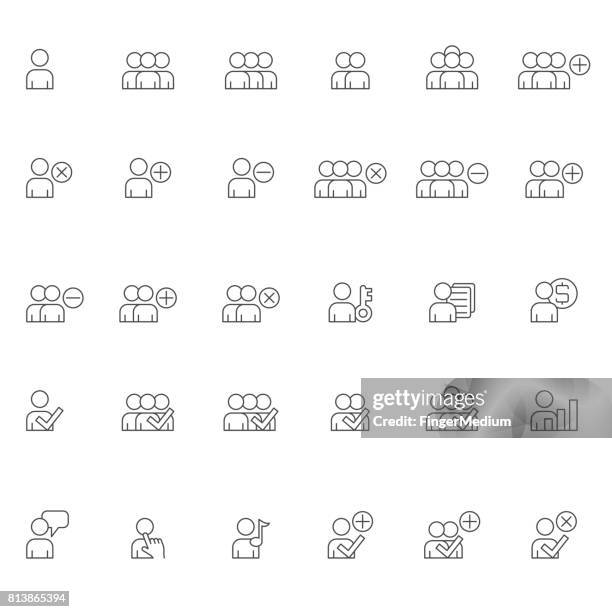user icon set - tick insect stock illustrations