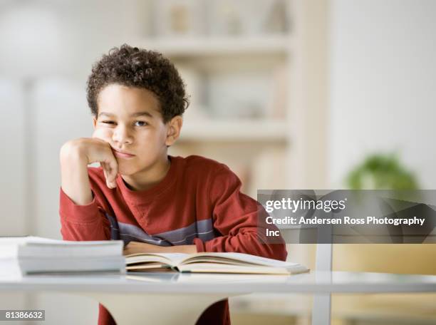 african boy doing homework - homework frustration stock pictures, royalty-free photos & images