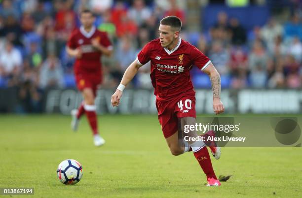 Ryan Kent of Liverpool during a pre-season friendly match between Tranmere Rovers and Liverpool at Prenton Park on July 12, 2017 in Birkenhead,...