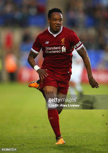 Nathaniel Clyne of Liverpool during a pre-season friendly match between Tranmere Rovers and Liverpool at Prenton Park on July 12, 2017 in Birkenhead,...