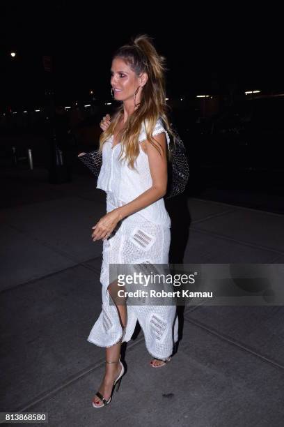 Heidi Klum seen out in Manhattan on July 12, 2017 in New York City.