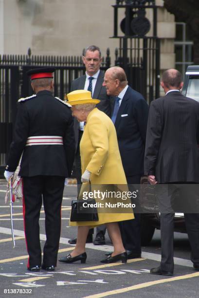 Her Majesty, Queen Elizabeth II, accompained by Prince Phillip, the Duke of Edinburgh, opens the new Headquarters of the Metropolitan Police, london...