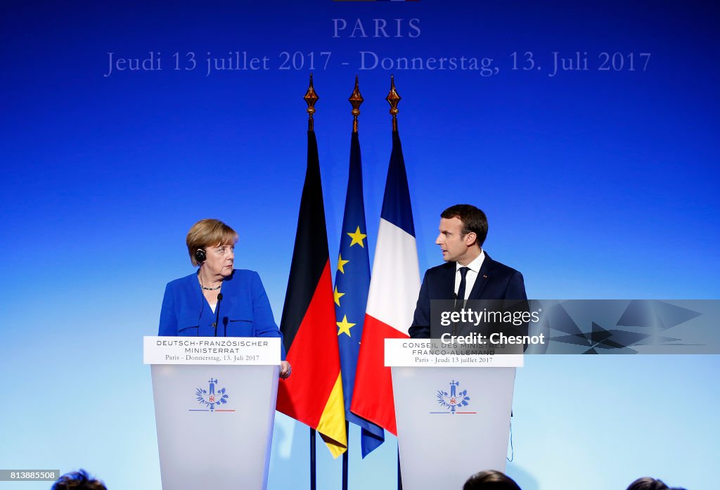 Franco-German Cabinet Meeting At Elysee Palace