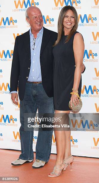 Nicola Carraro and Paola Perego attend the 2008 Wind Music Awards at Villa Giulia on June 3, 2008 in Rome, Italy.
