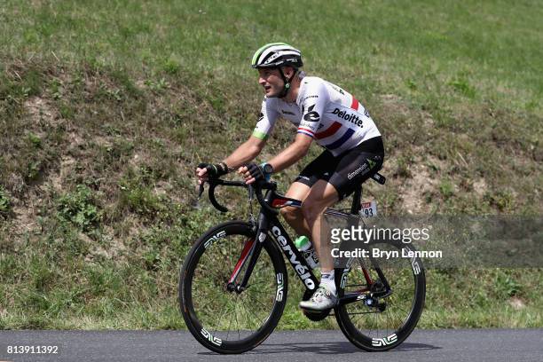 Stephen Cummings of Great Britain riding for Team Dimension Data in actoin during stage 12 of the Le Tour de France 2017, a 214.5km stage from Pau to...