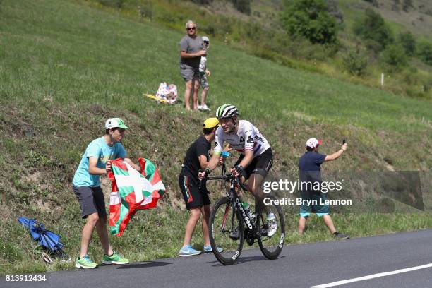 Stephen Cummings of Great Britain riding for Team Dimension Data in actoin during stage 12 of the Le Tour de France 2017, a 214.5km stage from Pau to...