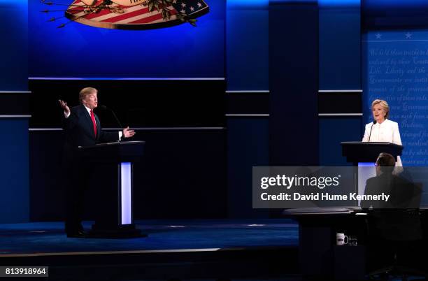 Democratic Presidential nominee Hillary Clinton and Republican Presidential nominee Donald Trump face off at the third and final debate of the...