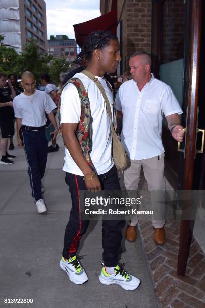 Rocky seen out in Manhattan on July 12, 2017 in New York City.