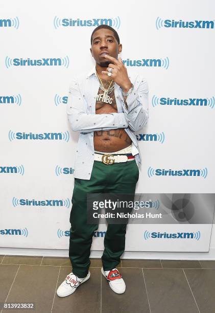 Rapper YFN Lucci visits SiriusXM Studios on July 13, 2017 in New York City.