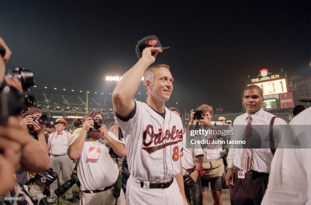 Cal Ripken Jr. Image Baltimore Orioles Cal Ripken Jr, victorious, on field after breaking ...
