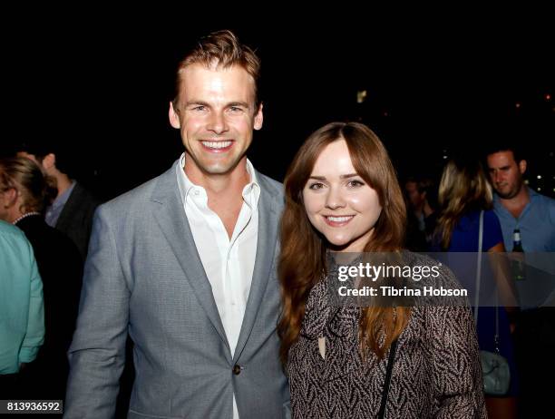 Tommy Dewey and Tara Lynne Barr attend the premiere of Amazon Studios 'Landline' after party on July 12, 2017 in Hollywood, California.