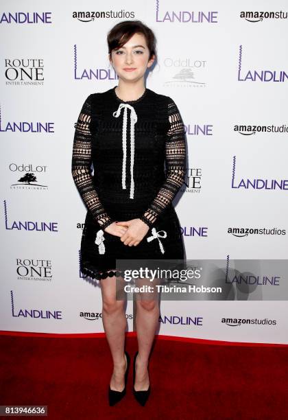 Abby Quinn attends the premiere of Amazon Studios 'Landline' at ArcLight Hollywood on July 12, 2017 in Hollywood, California.