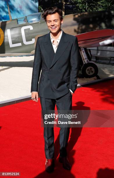 Harry Styles attends the World Premiere of "Dunkirk" at Odeon Leicester Square on July 13, 2017 in London, England.