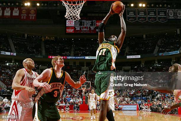 2006 Houston Rockets Seattle Supersonics Johan Petro Photos and Premium High Res Pictures ...