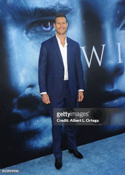 Actor Tom Hopper arrives for the Premiere Of HBO's "Game Of Thrones" Season 7 held at Walt Disney Concert Hall on July 12, 2017 in Los Angeles,...