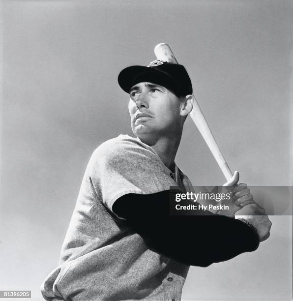 Baseball: Closeup portrait of Ted Williams of the Boston Red Sox circa 1958.