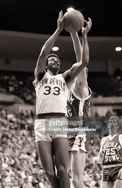 Coll, Basketball: Arizona State's Lionel Hollins in action vs Brigham Young, 2/14/1975--2/19/1975