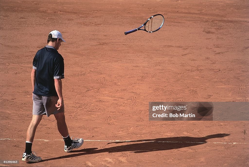French Open, Andy Roddick upset, throwing racket during match vs ...