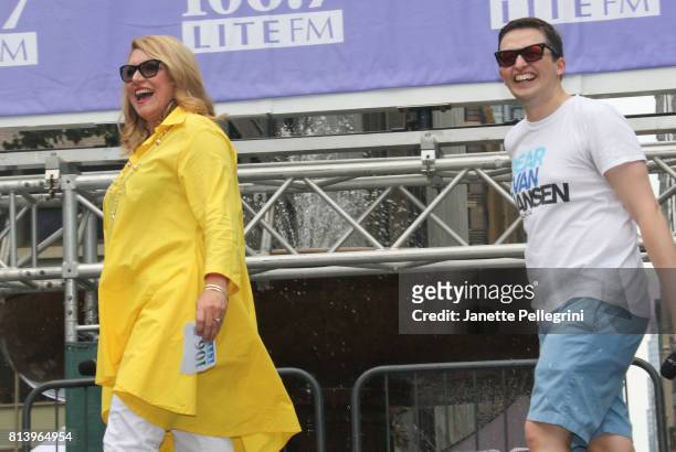 Host Delilah and Will Roland from the cast of Dean Evan Hansen attend 106.7 Lite FM's Broadway In Bryant Park 2017 at Bryant Park on July 13, 2017 in...