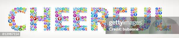 cheerful money robots and robotics vector buttons. - pepper robot stock illustrations