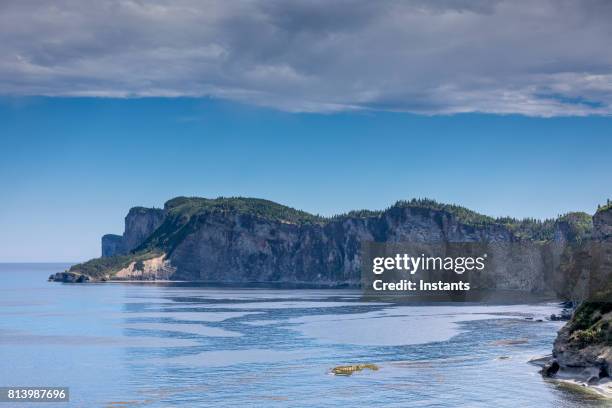 cap-bon-ami (translates to good friend cape in english) in forillon, one of canada’s 42 national parks and park reserves, situated near gaspé, eastern québec. - forillon national park stock pictures, royalty-free photos & images