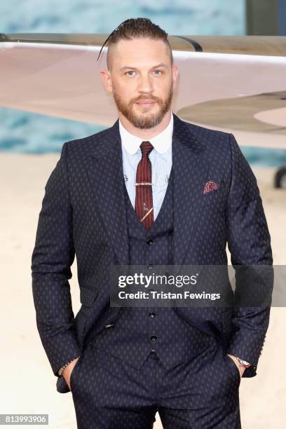 Tom Hardy arrives at the 'Dunkirk' World Premiere at Odeon Leicester Square on July 13, 2017 in London, England.