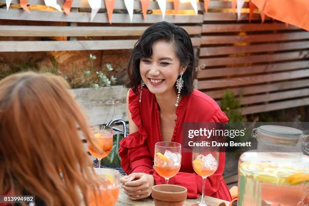 Attends the Aperol Spritz Social on July 13, 2017 in London, England.