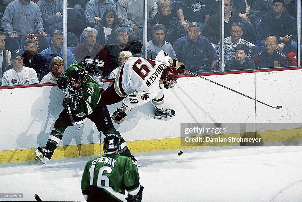 Chuck Botson Frozen Four finals, Boston College Chuck Kobasew in action during ...