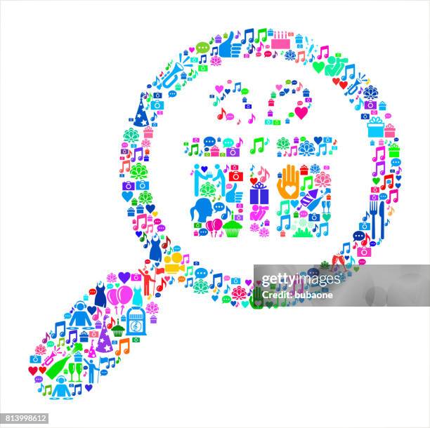 suche nach geschenke geburtstag feier vektor icon muster - optical instrument stock-grafiken, -clipart, -cartoons und -symbole