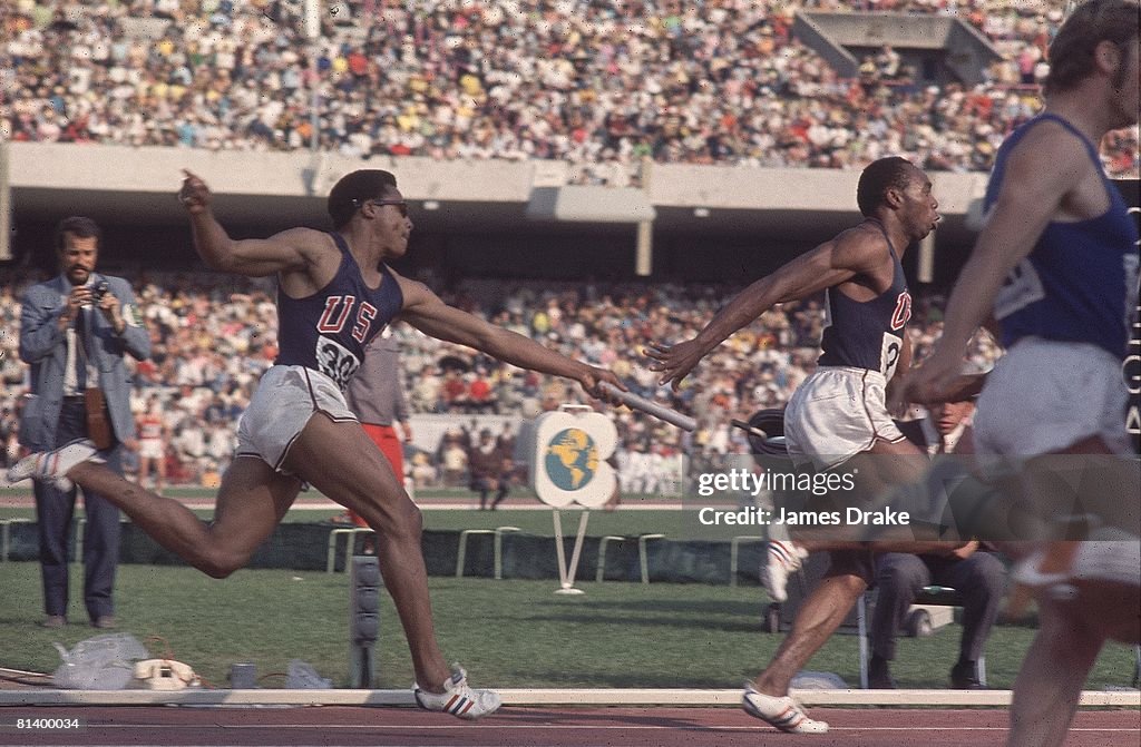 USA Ronnie Ray Smith and Jim Hines, 1968 Summer Olympics