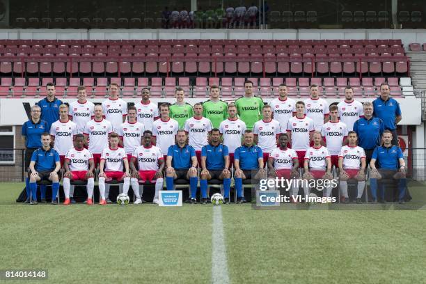 Physiotherapist Remco van der Heijden, Marijn van Heugten, Robert Braber, Charlton Vicento, goalkeeper Stefan Tielemans, goalkeeper Stijn van Gassel,...