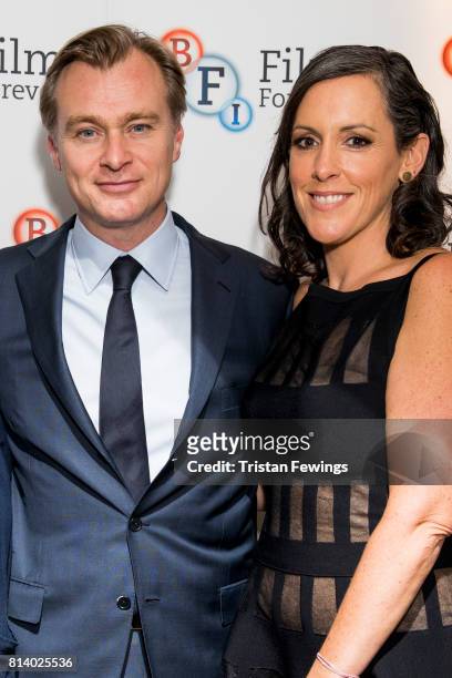 Director Christopher Nolan and Emma Thomas attend a Q&A promoting his new film "Dunkirk" at BFI Southbank on July 13, 2017 in London, England.