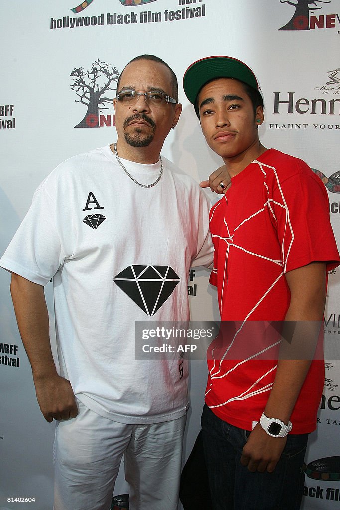 Actor Ice T and son Tracy Marrow Jr aka "Little Ice" arrive for the Actor Ice T and son Tracy Marrow Jr aka "Little Ice" arrive for the