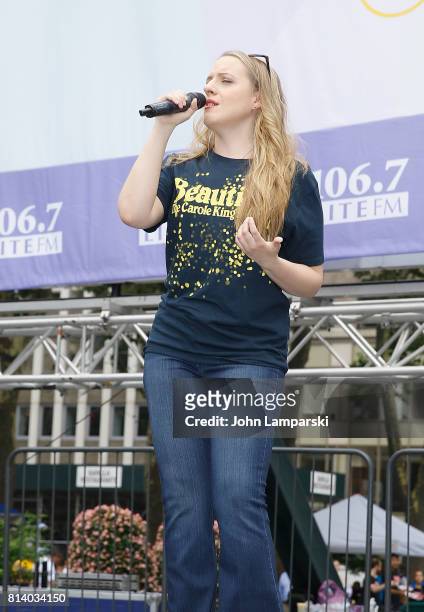 Abby Mueller performs during the 106.7 Lite FM's Broadway in Bryant Park at Bryant Park on July 13, 2017 in New York City.