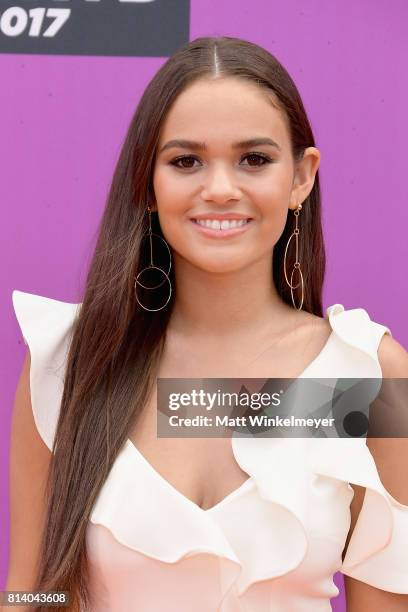 Actor Madison Pettis attends Nickelodeon Kids' Choice Sports Awards 2017 at Pauley Pavilion on July 13, 2017 in Los Angeles, California.